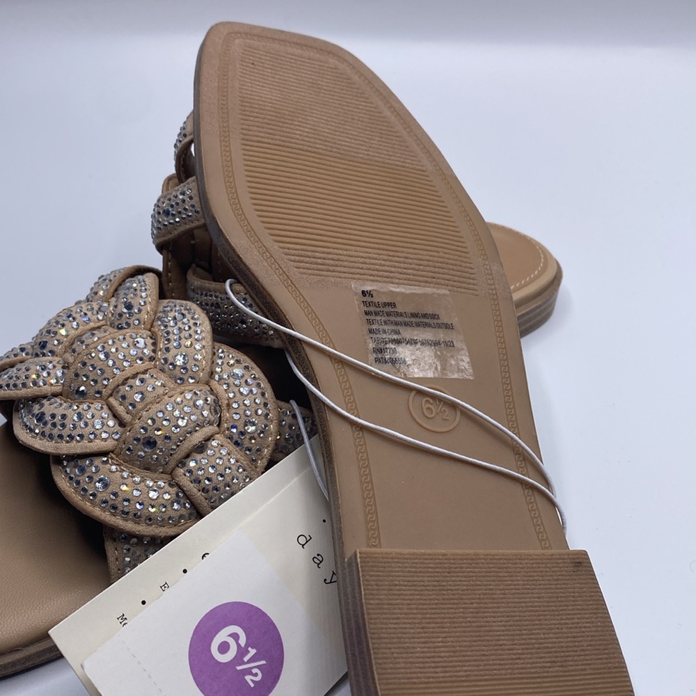 Maggie Rhinestone Slide Sandals - A New Day Silver - Picture 3 of 5